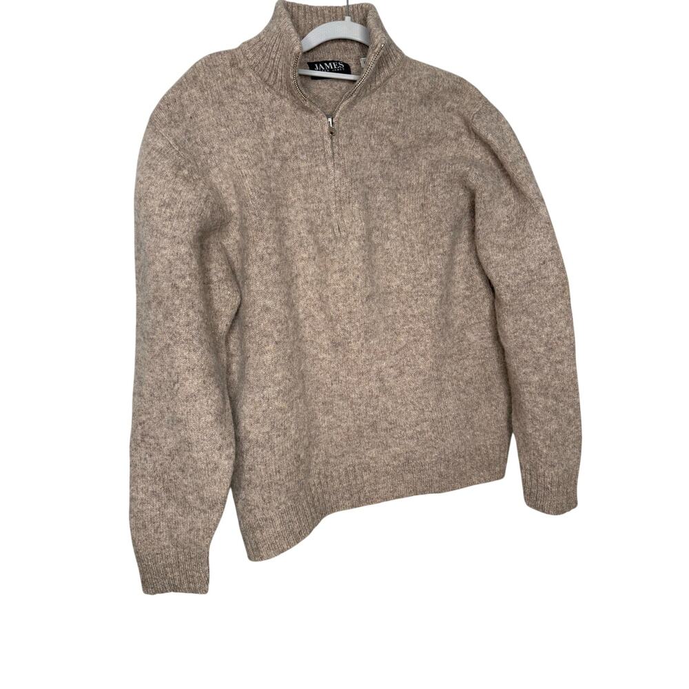 James Peter‎ James clothing shetland wool 1/4 beige sweater
